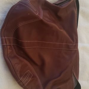 Leather hobo handbag